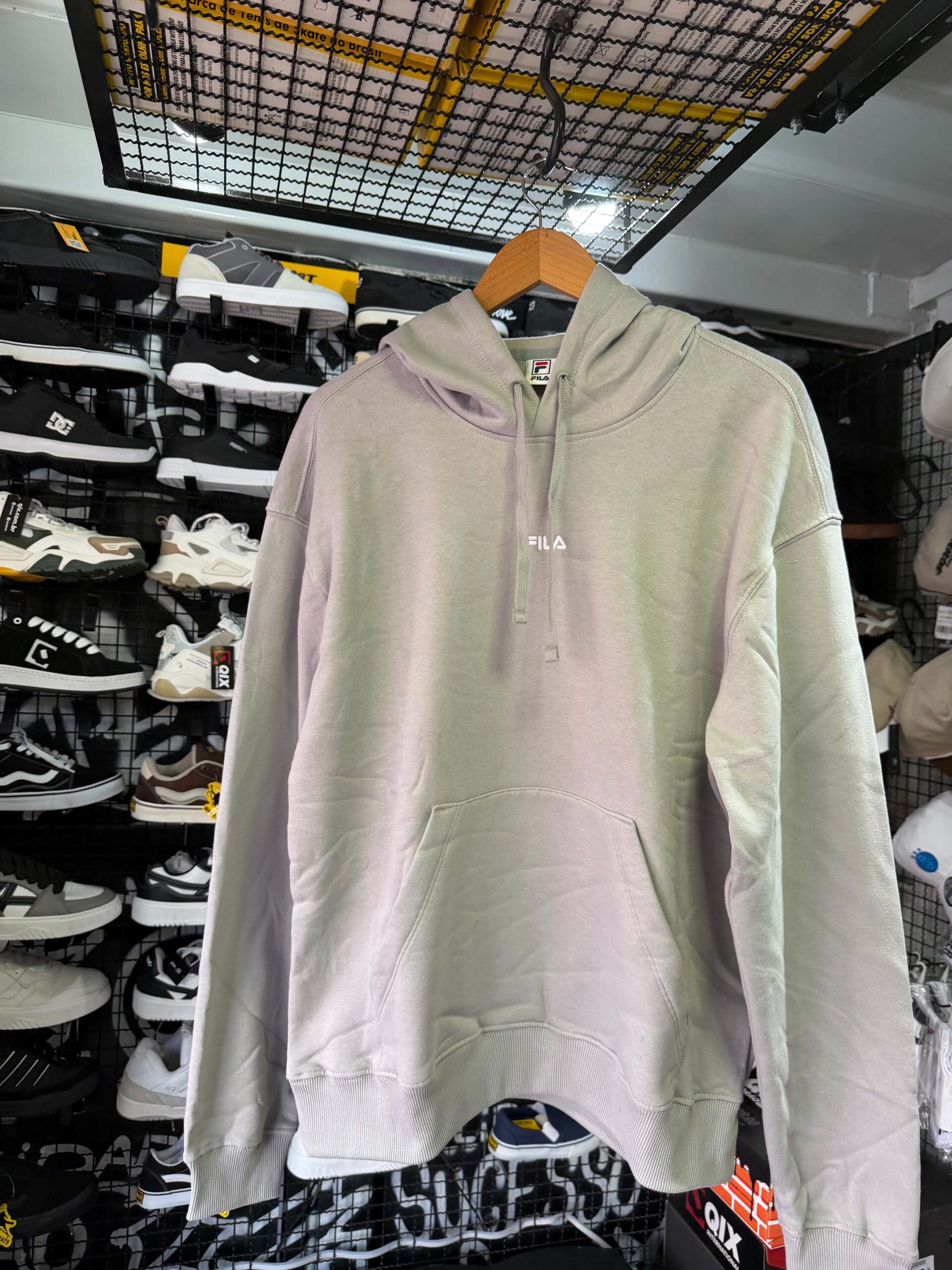 MOLETOM COM CAPUZ FILA CLASSIC WINTER CINZA - Imagem 3