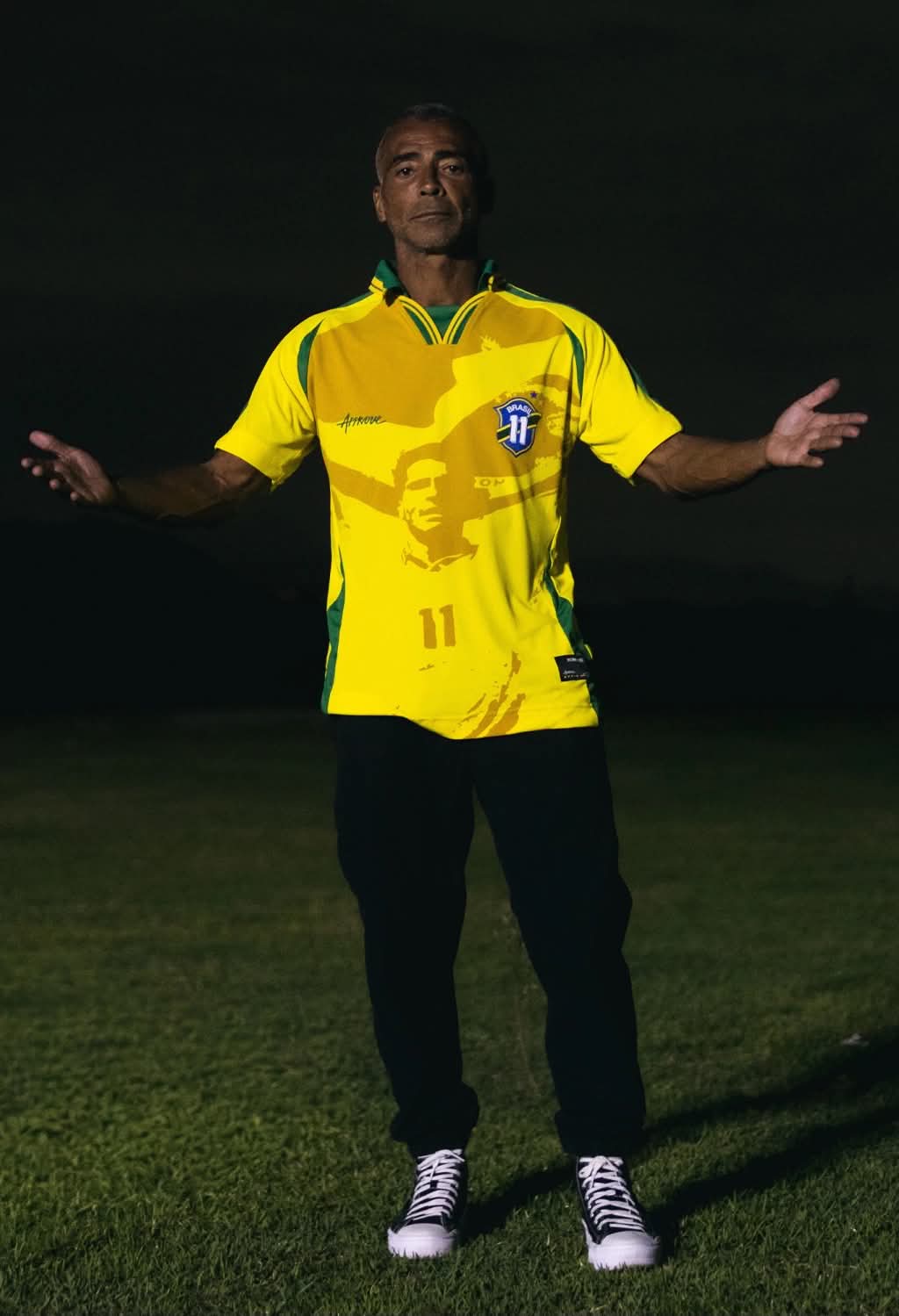 Camiseta POLO Approve x ROMÁRIO AMARELO COPA DO MUNDO
