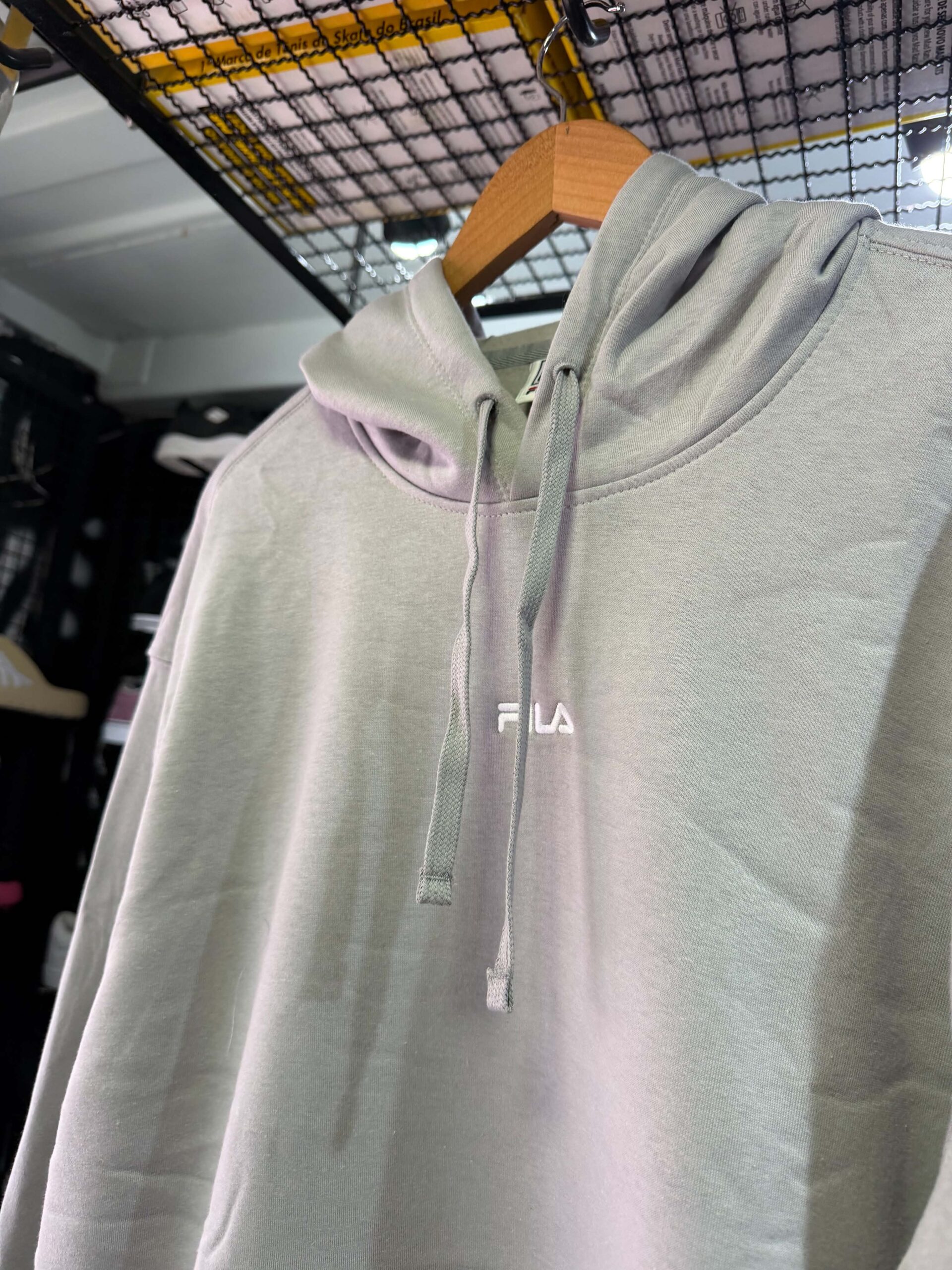 MOLETOM COM CAPUZ FILA CLASSIC WINTER CINZA